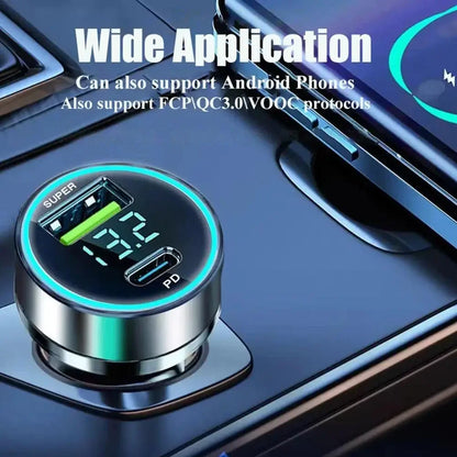 USB-C Car Charger — PD Fast Charging with Quick Charge 3.0