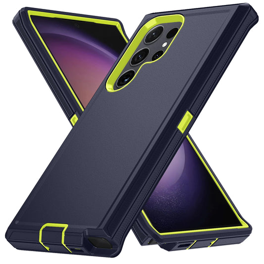 جراب حماية مدرّع لهاتف Samsung Galaxy – غطاء صلب مقاوم للصدمات مزدوج الطبقات من البولي كربونات والبولي يوريثان الحراري