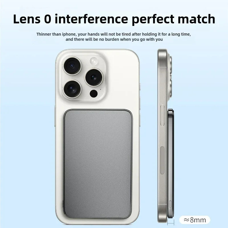 5,000 or 10,000mAh — Slim Magnetic Power Bank — 20W MagSafe Wireless Charger.