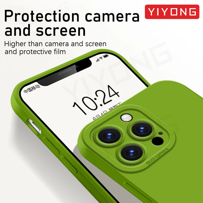 Liquid Silicone Case — Soft Touch Full Coverage Cover for iPhone