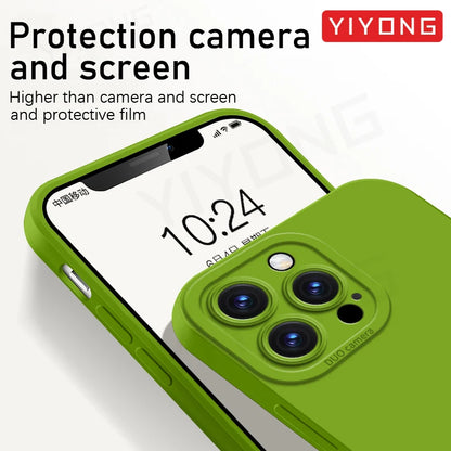 Liquid Silicone Case — Soft Touch Full Coverage Cover for iPhone