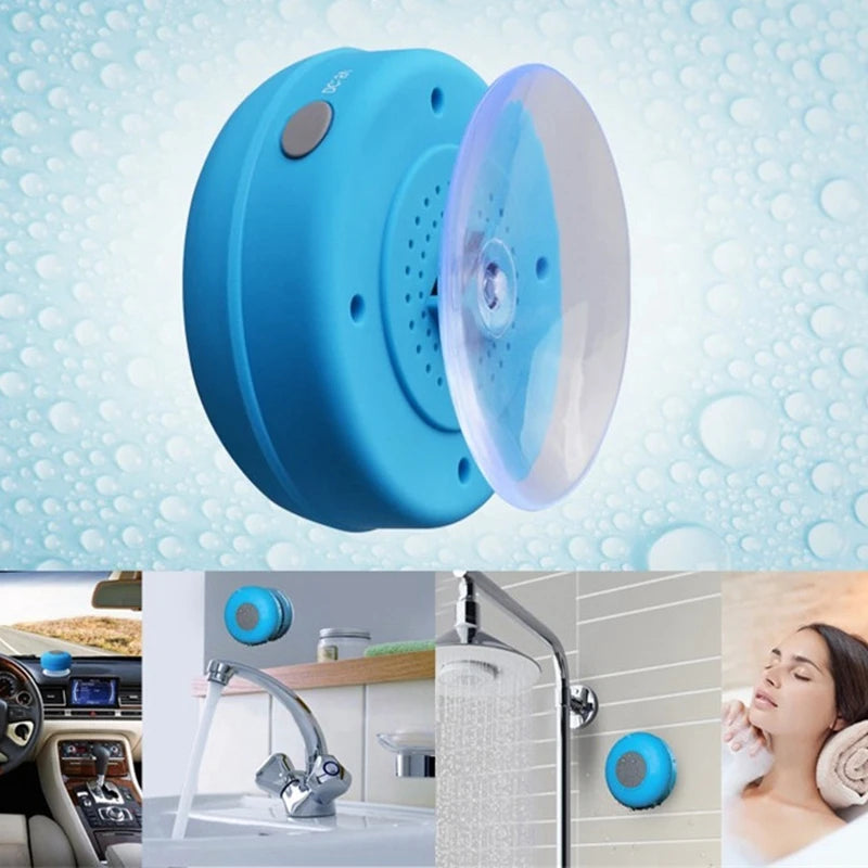 Waterproof Shower Speaker — Portable Bluetooth Speaker with Suction Cup