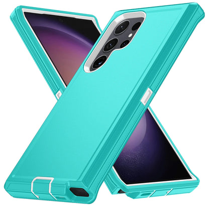 جراب حماية مدرّع لهاتف Samsung Galaxy – غطاء صلب مقاوم للصدمات مزدوج الطبقات من البولي كربونات والبولي يوريثان الحراري