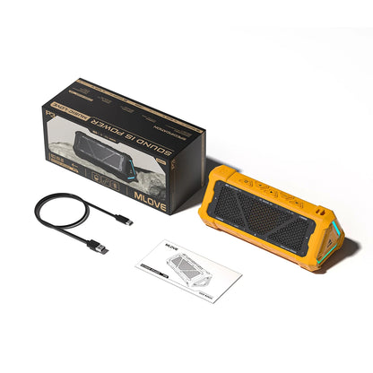 MLOVE P3 Outdoor Bluetooth Speaker — 40W IPX7 Waterproof with RGB Lighting
