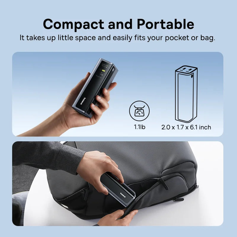 Baseus 20,800mAh Laptop Power Bank — 145W Total Output with 100W USB-C PD Fast Charging