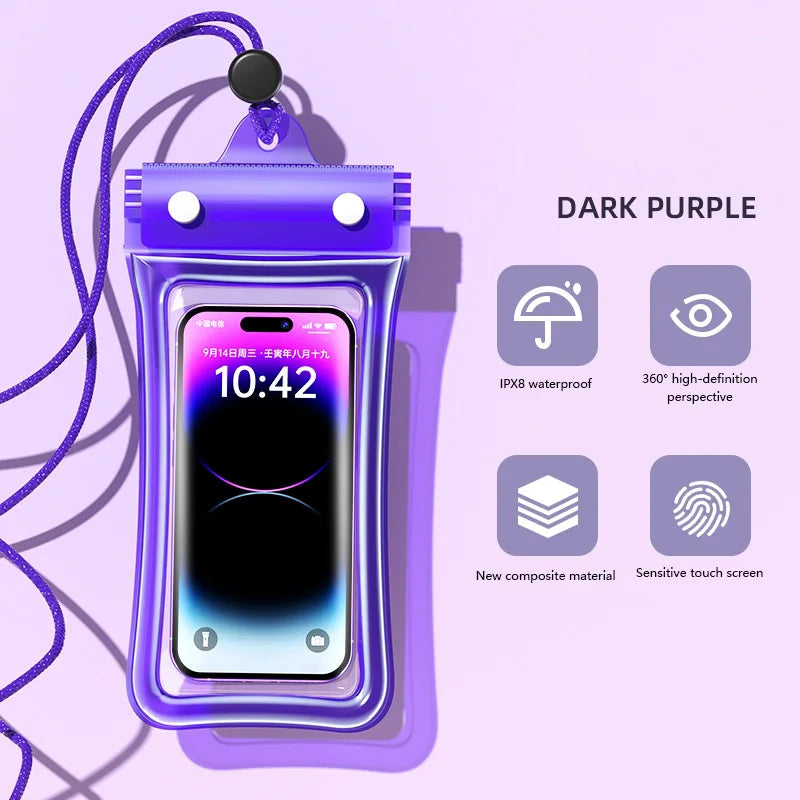 Floating Waterproof Phone Pouch — Universal Dry Bag for Swimming, Beach & Pool