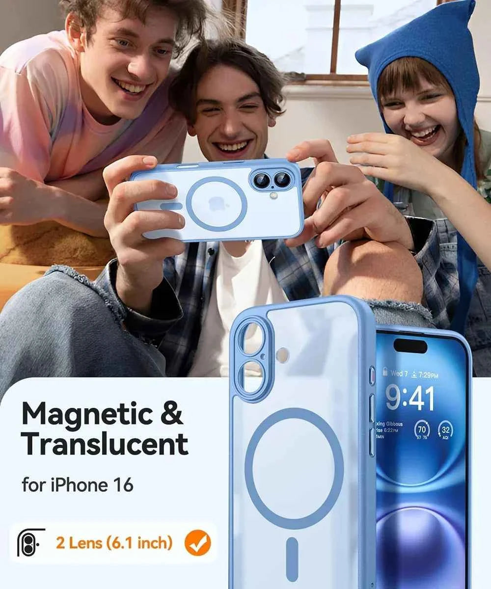 Magnetic Matte iPhone Case — MagSafe Compatible Translucent Cover