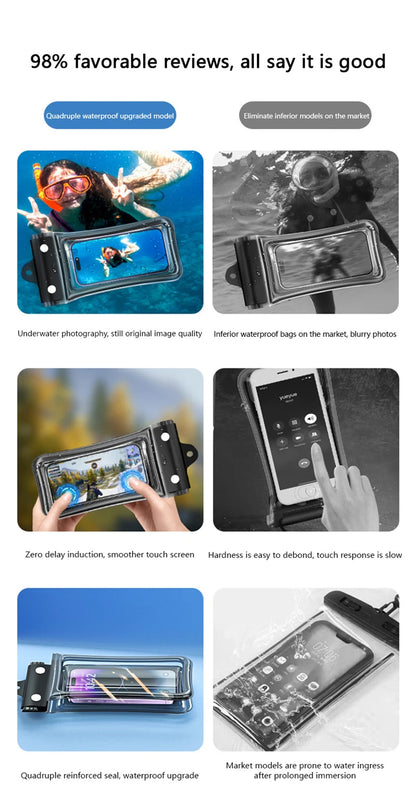 Floating Waterproof Phone Pouch — Universal Dry Bag for Swimming, Beach & Pool