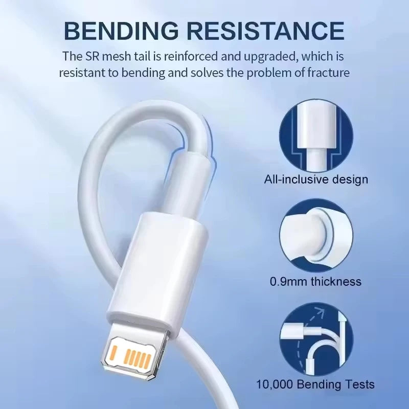 USB-C to Lightning Cable — 27W PD Fast Charging for iPhone