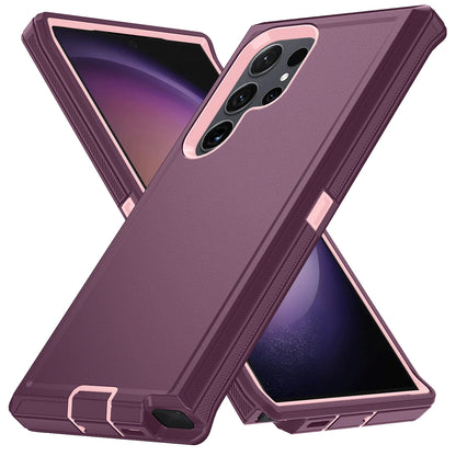 جراب حماية مدرّع لهاتف Samsung Galaxy – غطاء صلب مقاوم للصدمات مزدوج الطبقات من البولي كربونات والبولي يوريثان الحراري