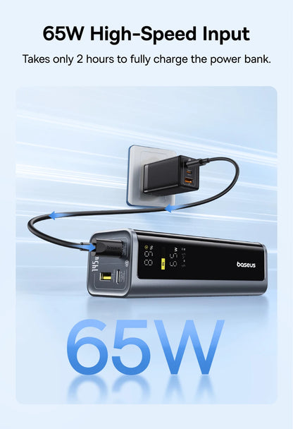 Baseus 20,800mAh Laptop Power Bank — 145W Total Output with 100W USB-C PD Fast Charging