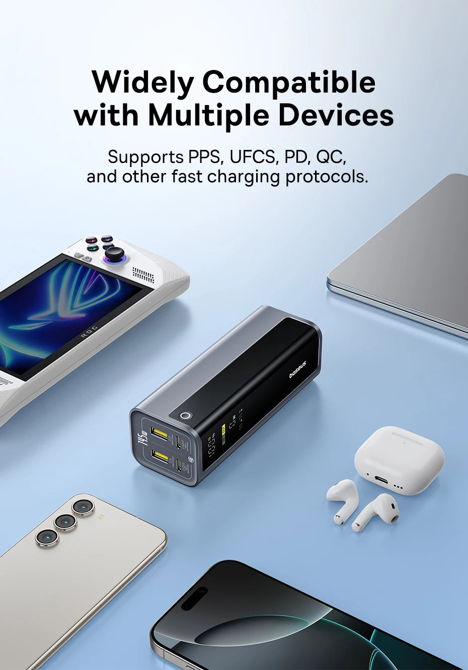 Baseus 20,800mAh Laptop Power Bank — 145W Total Output with 100W USB-C PD Fast Charging
