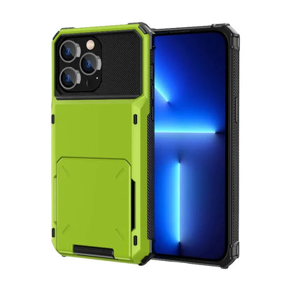 Wallet Case with Hidden Card Slot — Dual Layer Shockproof Protection