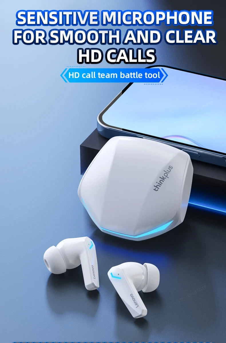 Lenovo GM2 Pro Wireless Earbuds — Bluetooth 5.3 Gaming Mode with Low Latency