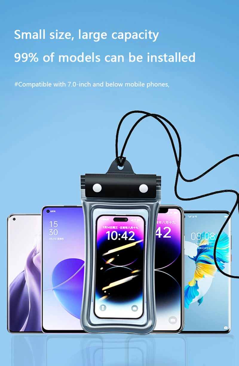 Floating Waterproof Phone Pouch — Universal Dry Bag for Swimming, Beach & Pool