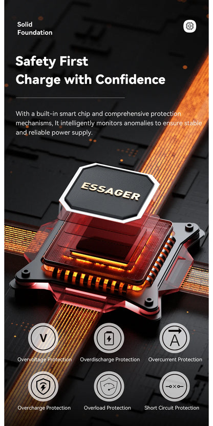 Essager 20,000mAh Power Bank — 65W PD Fast Charging for Laptops & Phones
