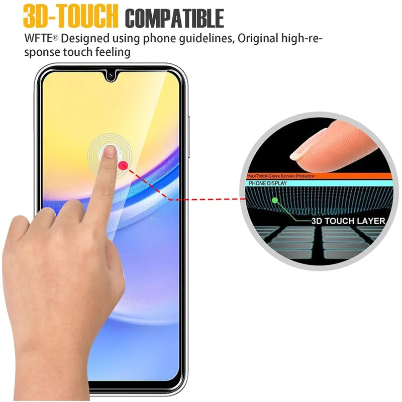 Tempered Glass Screen Protector for Samsung Galaxy A Series — 9H Full Cover
