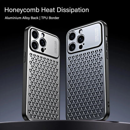 Aluminium Perforated Case — Breathable Metal Cooling Cover for iPhone