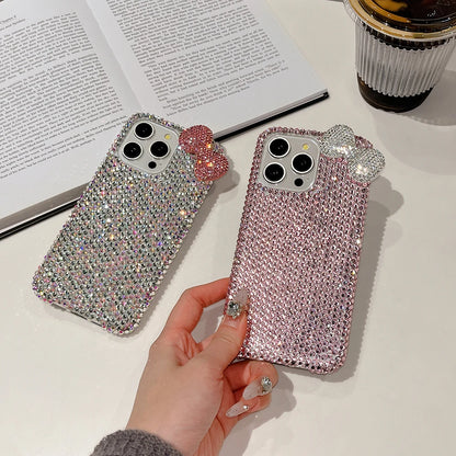 3D Bow Glitter Case — Crystal Diamond Bling Cover for iPhone