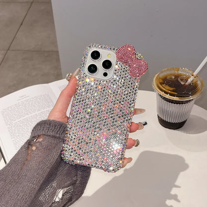 3D Bow Glitter Case — Crystal Diamond Bling Cover for iPhone