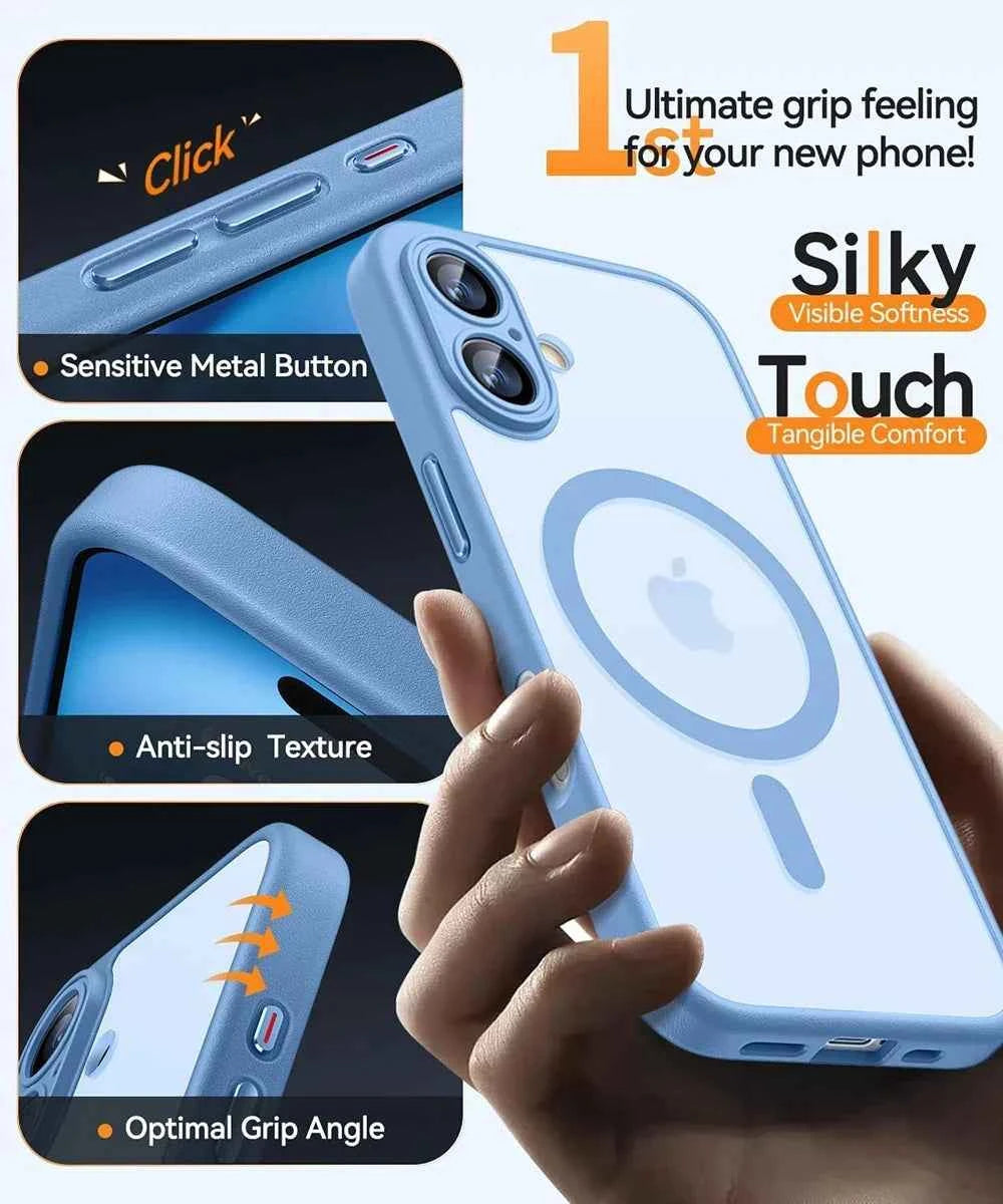 Magnetic Matte iPhone Case — MagSafe Compatible Translucent Cover