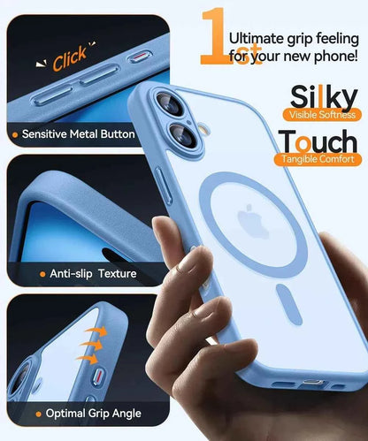 Magnetic Matte iPhone Case — MagSafe Compatible Translucent Cover