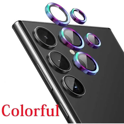 Metal Ring Camera Lens Protector for Samsung Galaxy — Full Cover Tempered Glass