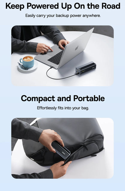 Baseus 20,800mAh Laptop Power Bank — 145W Total Output with 100W USB-C PD Fast Charging