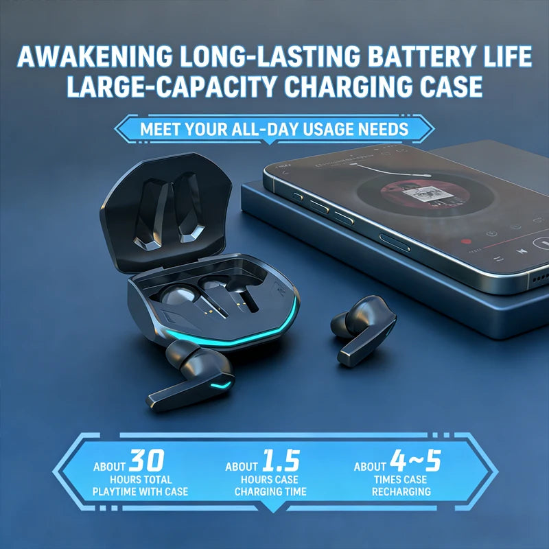 Lenovo GM2 Pro Wireless Earbuds — Bluetooth 5.3 Gaming Mode with Low Latency