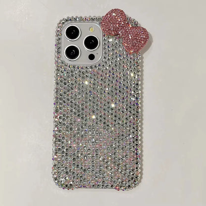 3D Bow Glitter Case — Crystal Diamond Bling Cover for iPhone