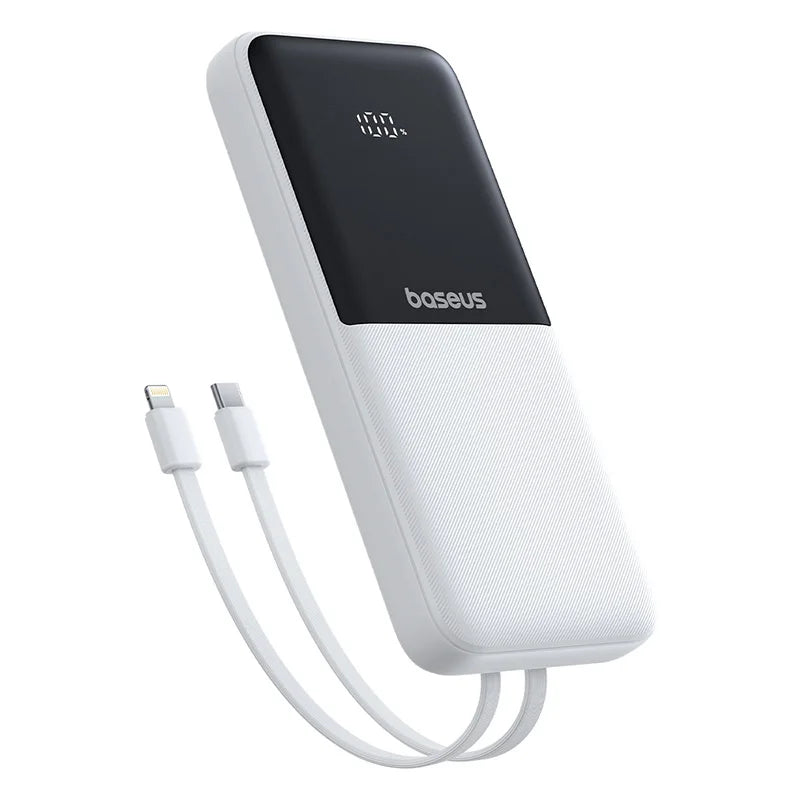 Baseus 20,000mAh Power Bank — 22.5W Fast Charging with Built-In Cables & LCD Display