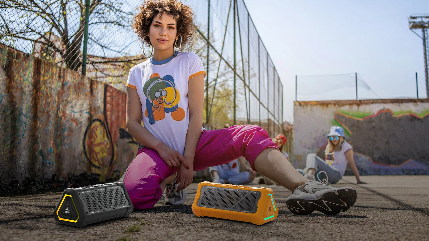 MLOVE P3 Outdoor Bluetooth Speaker — 40W IPX7 Waterproof with RGB Lighting
