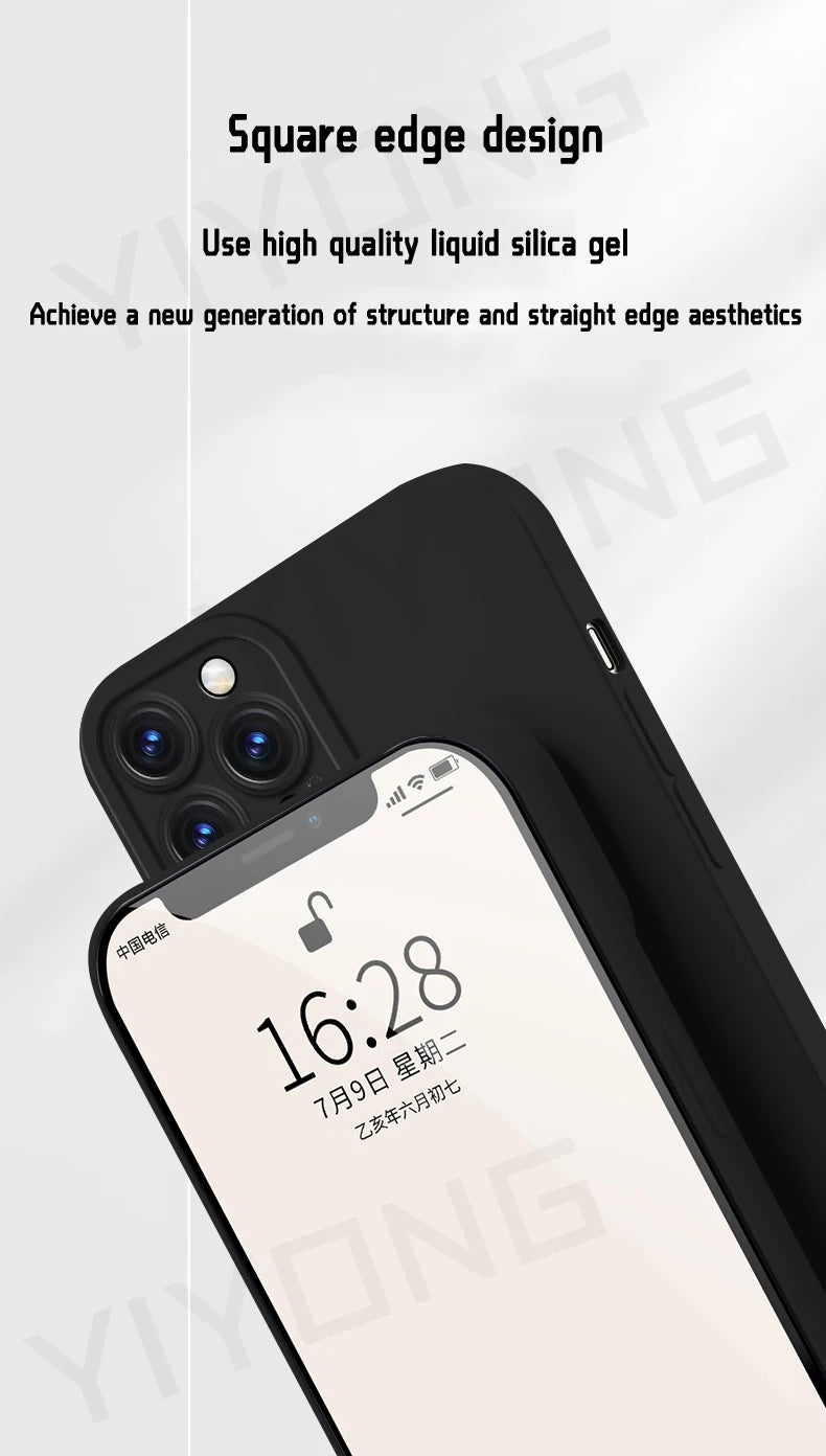 Liquid Silicone Case — Soft Touch Full Coverage Cover for iPhone