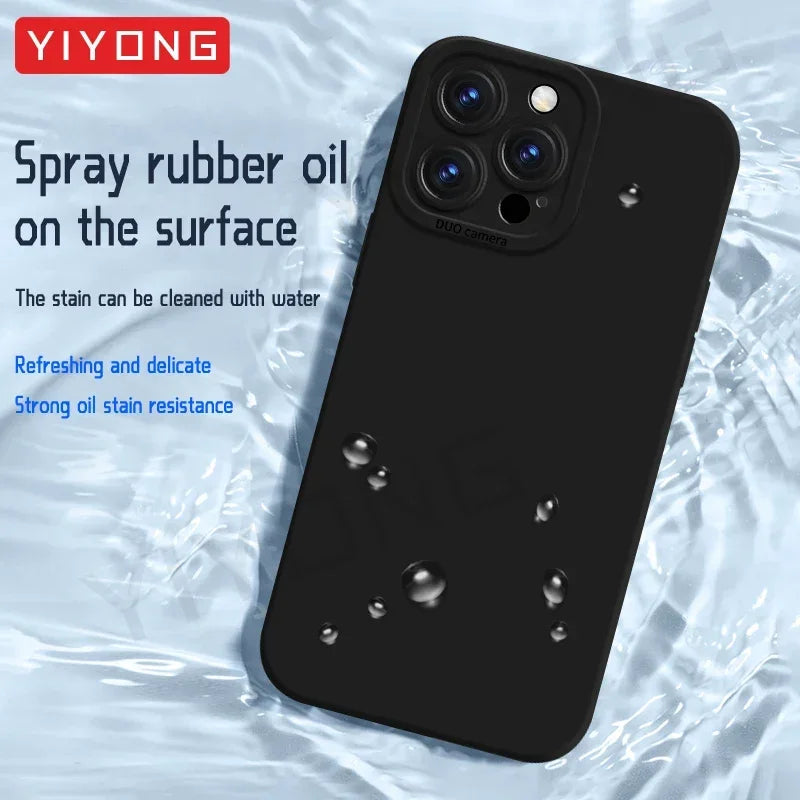 Liquid Silicone Case — Soft Touch Full Coverage Cover for iPhone