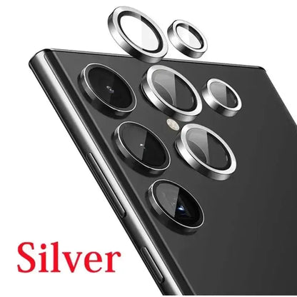 Metal Ring Camera Lens Protector for Samsung Galaxy — Full Cover Tempered Glass