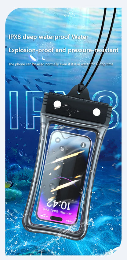 Floating Waterproof Phone Pouch — Universal Dry Bag for Swimming, Beach & Pool