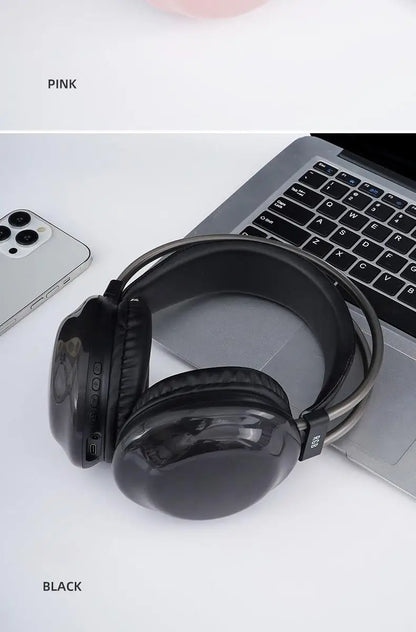 RGB Gaming Headphones — Wireless Bluetooth 5.3 Over-Ear with HD Mic