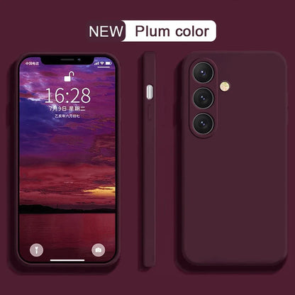 Liquid Silicone Samsung Galaxy Case — Camera Lens Protector Soft Cover
