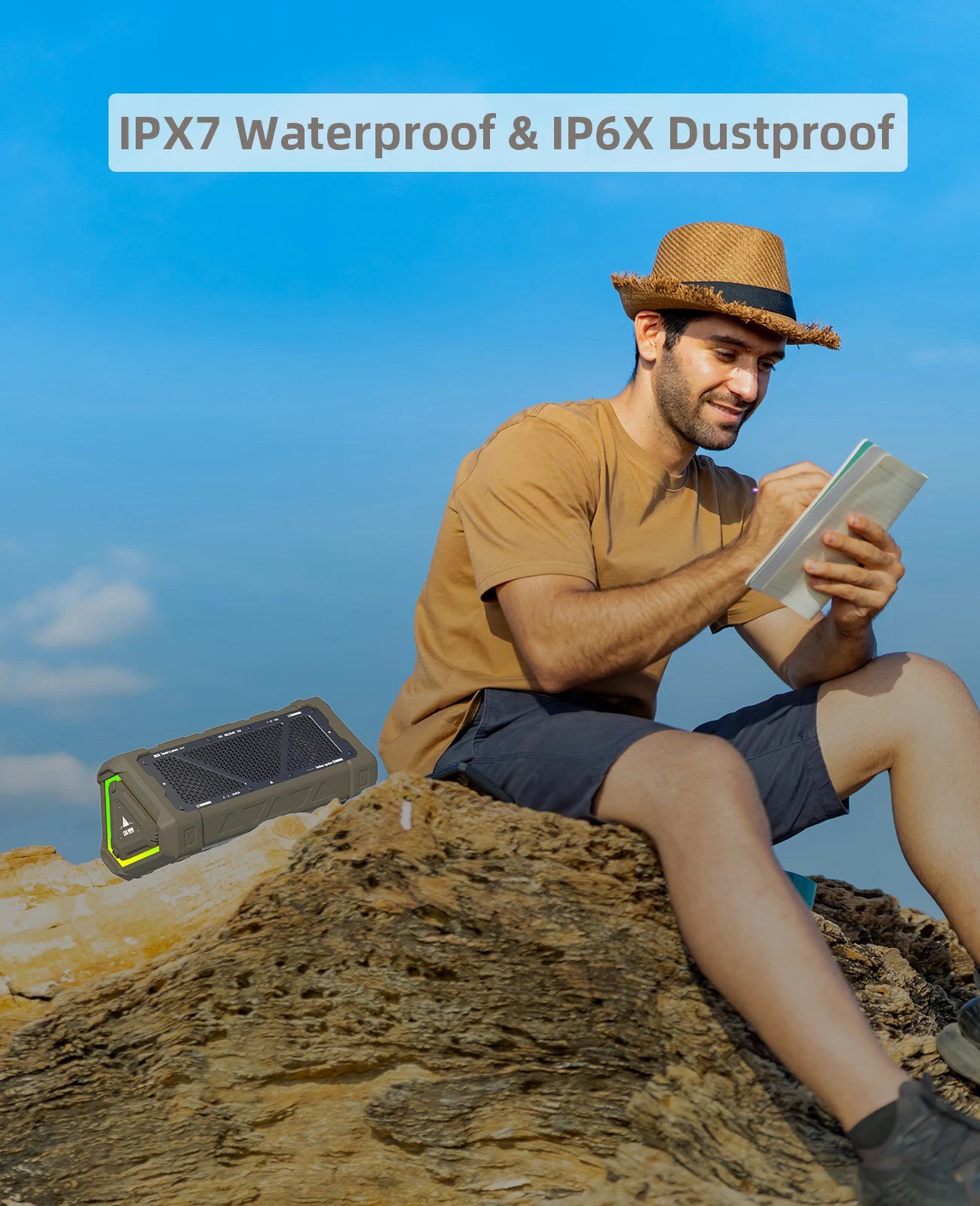 MLOVE P3 Outdoor Bluetooth Speaker — 40W IPX7 Waterproof with RGB Lighting