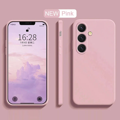 Liquid Silicone Samsung Galaxy Case — Camera Lens Protector Soft Cover