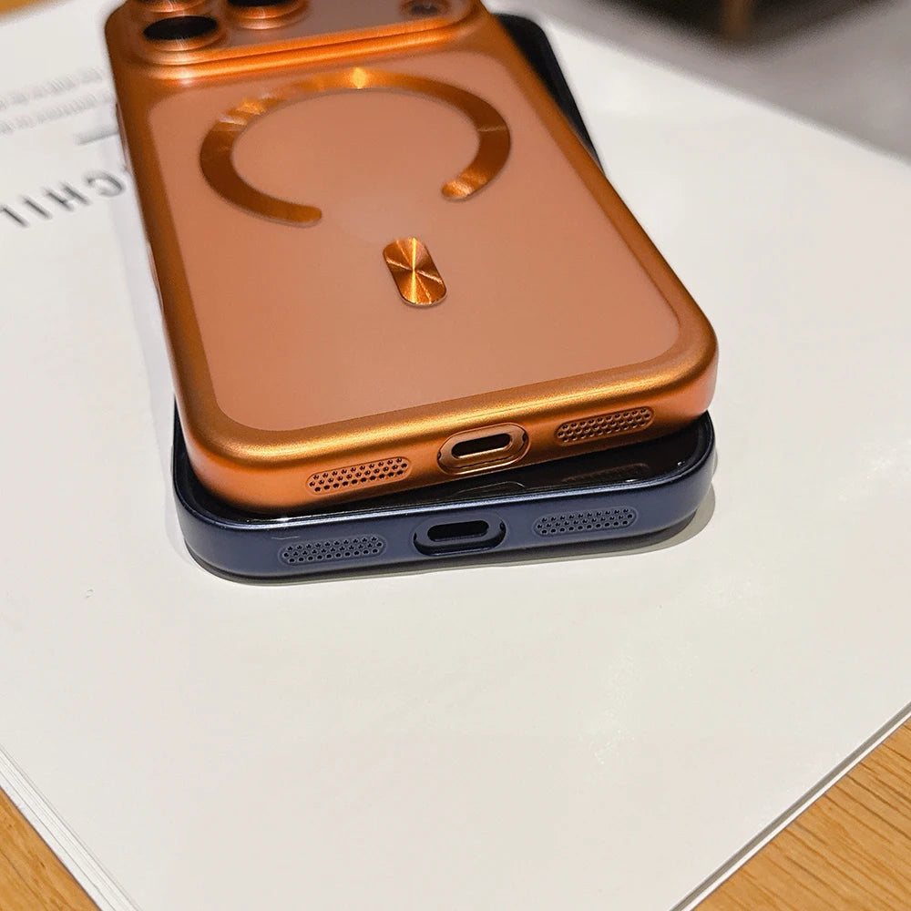 Luxury Matte Translucent iPhone 17 Case — MagSafe Magnetic Ring Cover