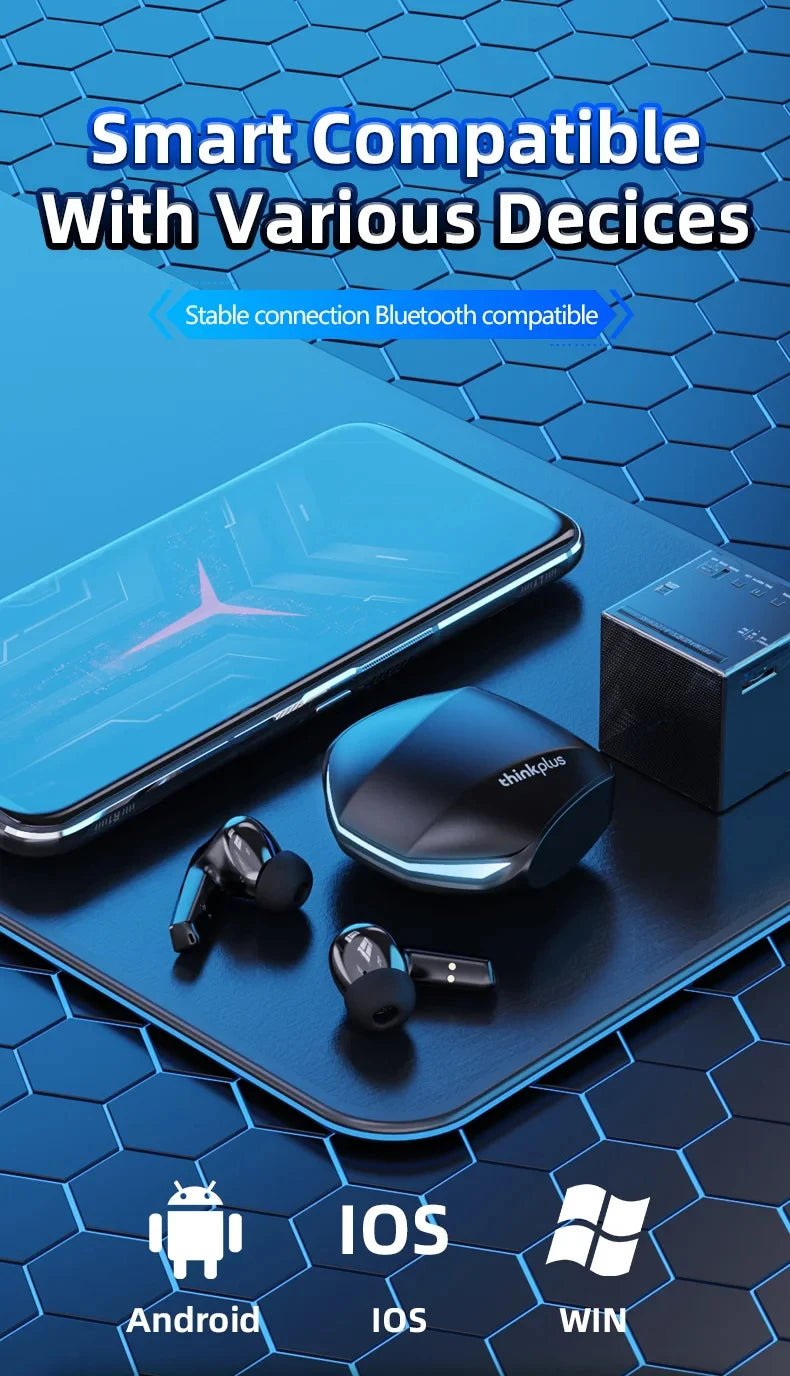 Lenovo GM2 Pro Wireless Earbuds — Bluetooth 5.3 Gaming Mode with Low Latency