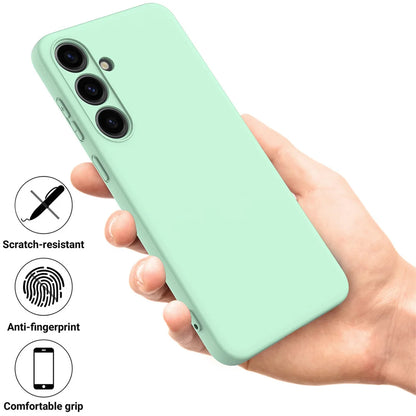 Liquid Silicone Samsung Galaxy Case — Camera Lens Protector Soft Cover