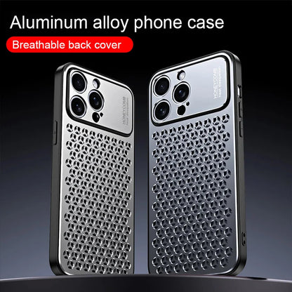 Aluminium Perforated Case — Breathable Metal Cooling Cover for iPhone