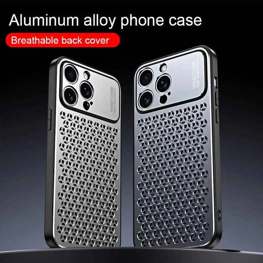 Aluminium Perforated Case — Breathable Metal Cooling Cover for iPhone