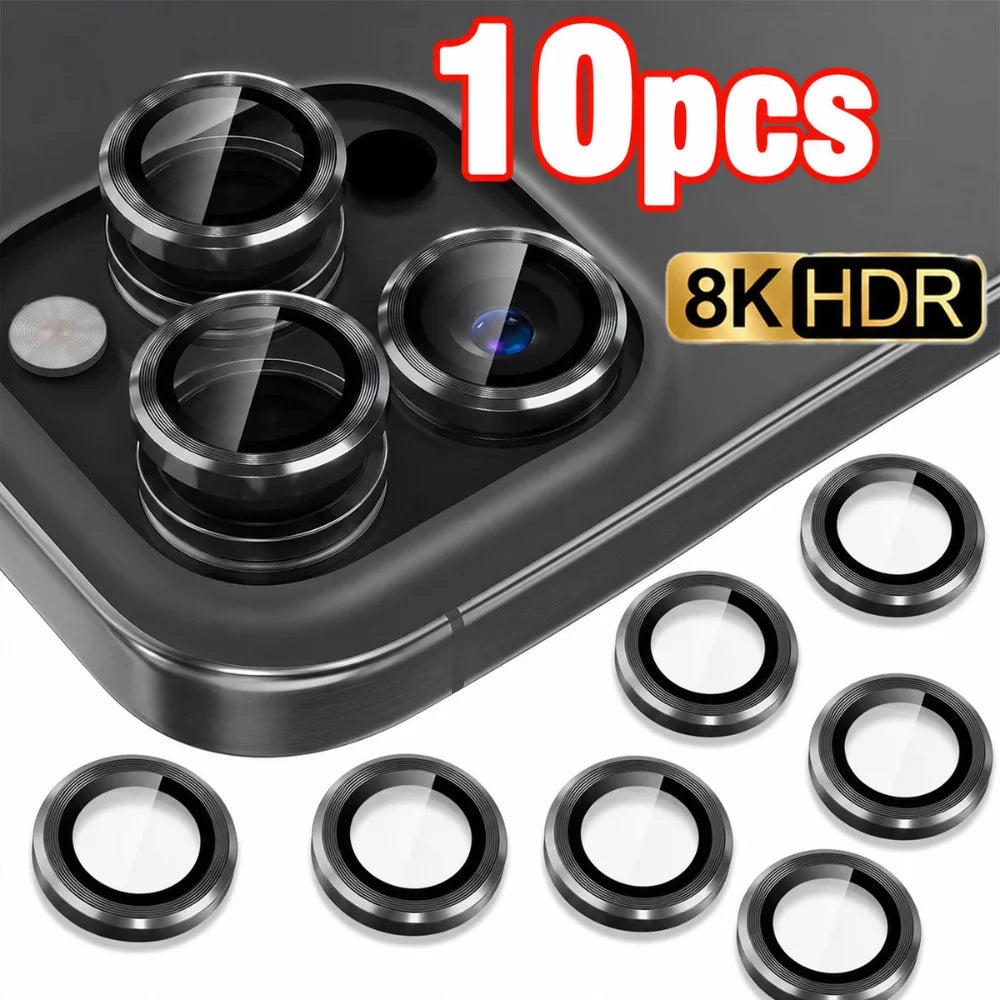 Camera Lens Protector for iPhone — 10-Pack Ultra HD Tempered Glass