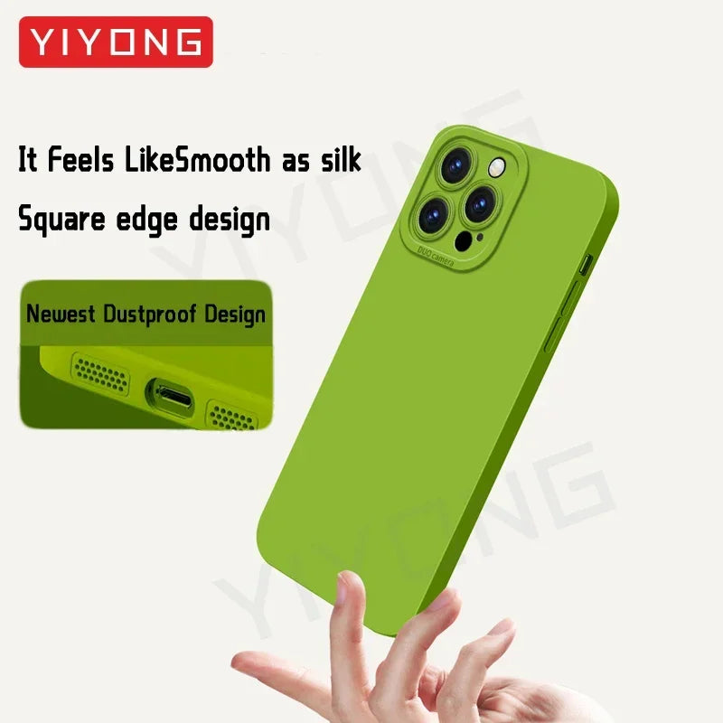 Liquid Silicone Case — Soft Touch Full Coverage Cover for iPhone
