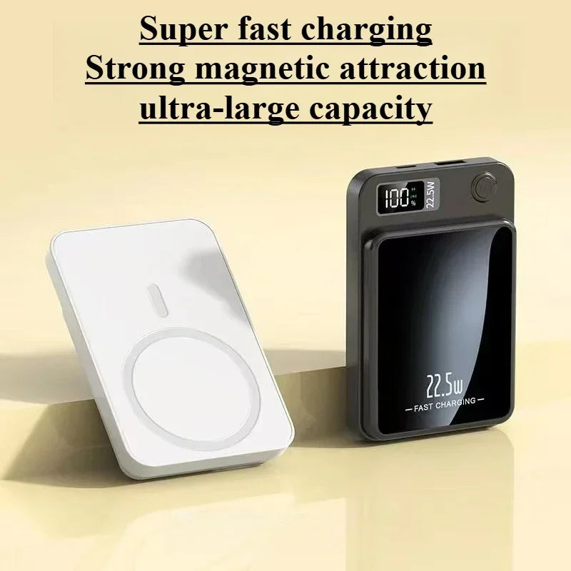 20,000mAh Magnetic Power Bank — 20W PD Fast Charging & 15W MagSafe Wireless
