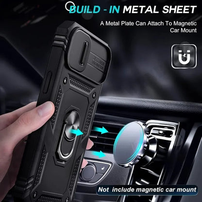 Heavy Duty Case with 360° Kickstand — Full Coverage Protection with Camera Cover