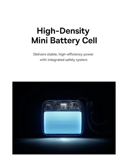 Baseus 10,000mAh Mini Power Bank — 45W Fast Charging with Built-In USB-C Cable
